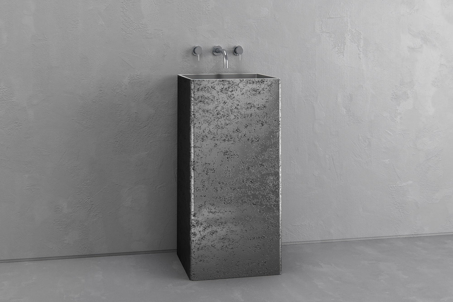 Square pedestal sink