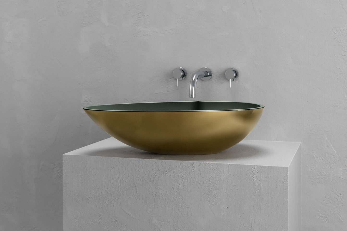 Egg shape vessel sink