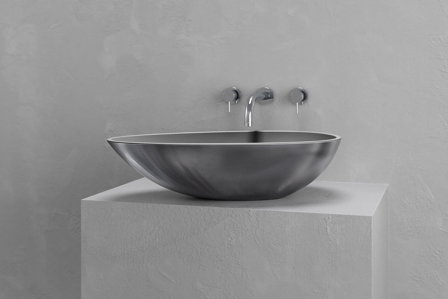 Egg shape vessel sink
