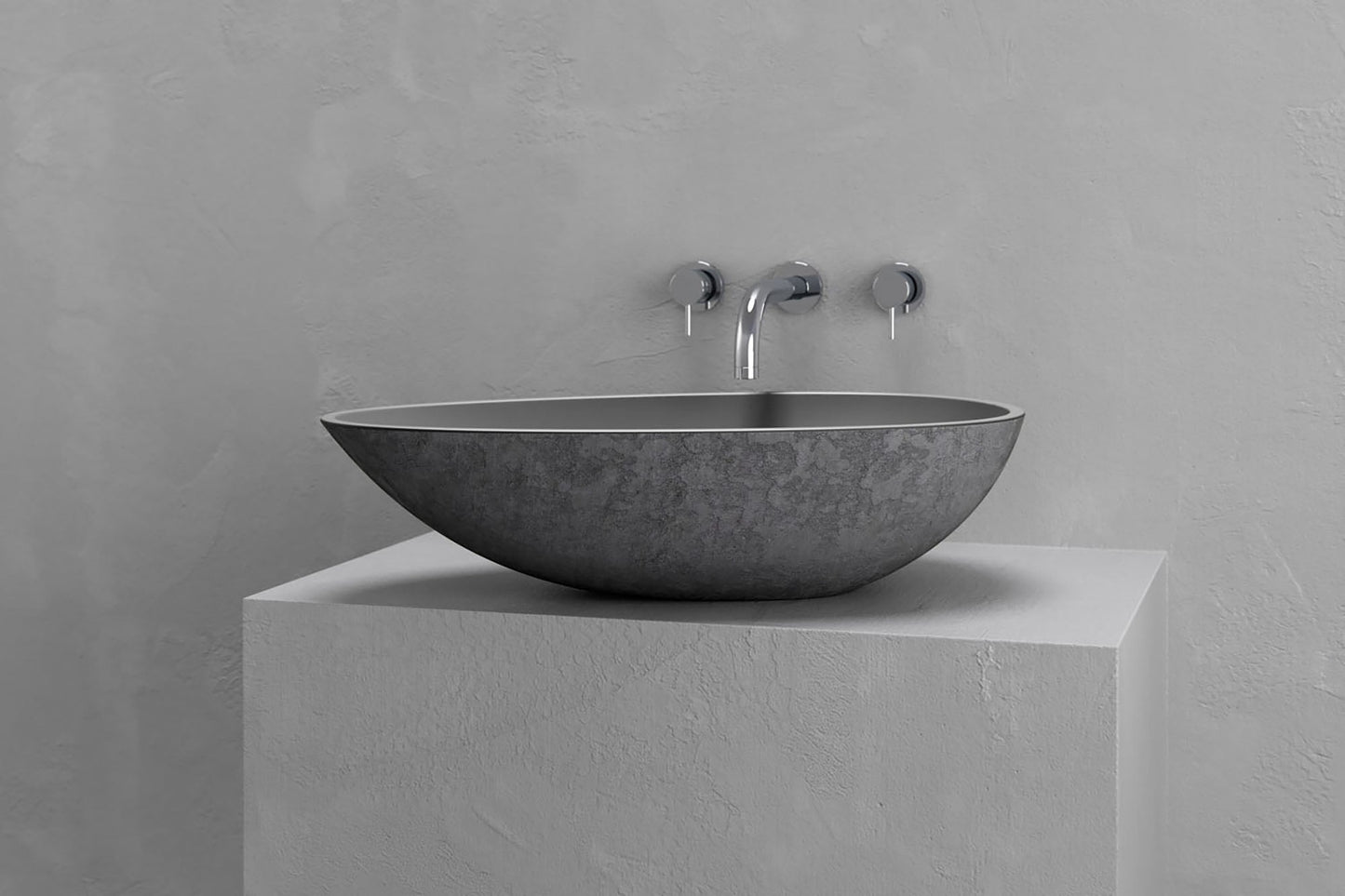 Egg shape vessel sink