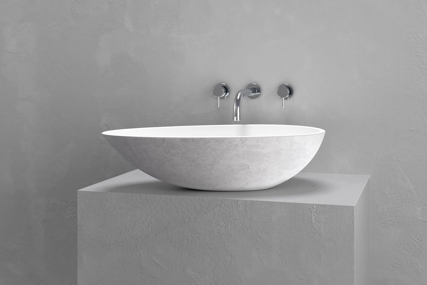 Egg shape vessel sink