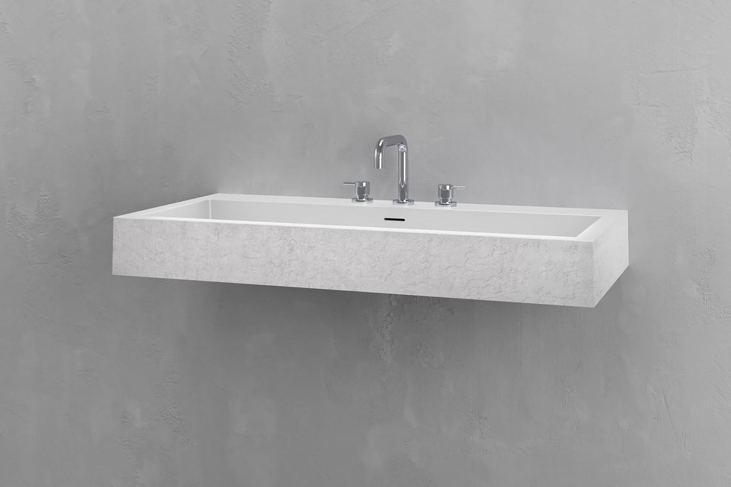 Wall Mounted Rectangular Bathroom Sink