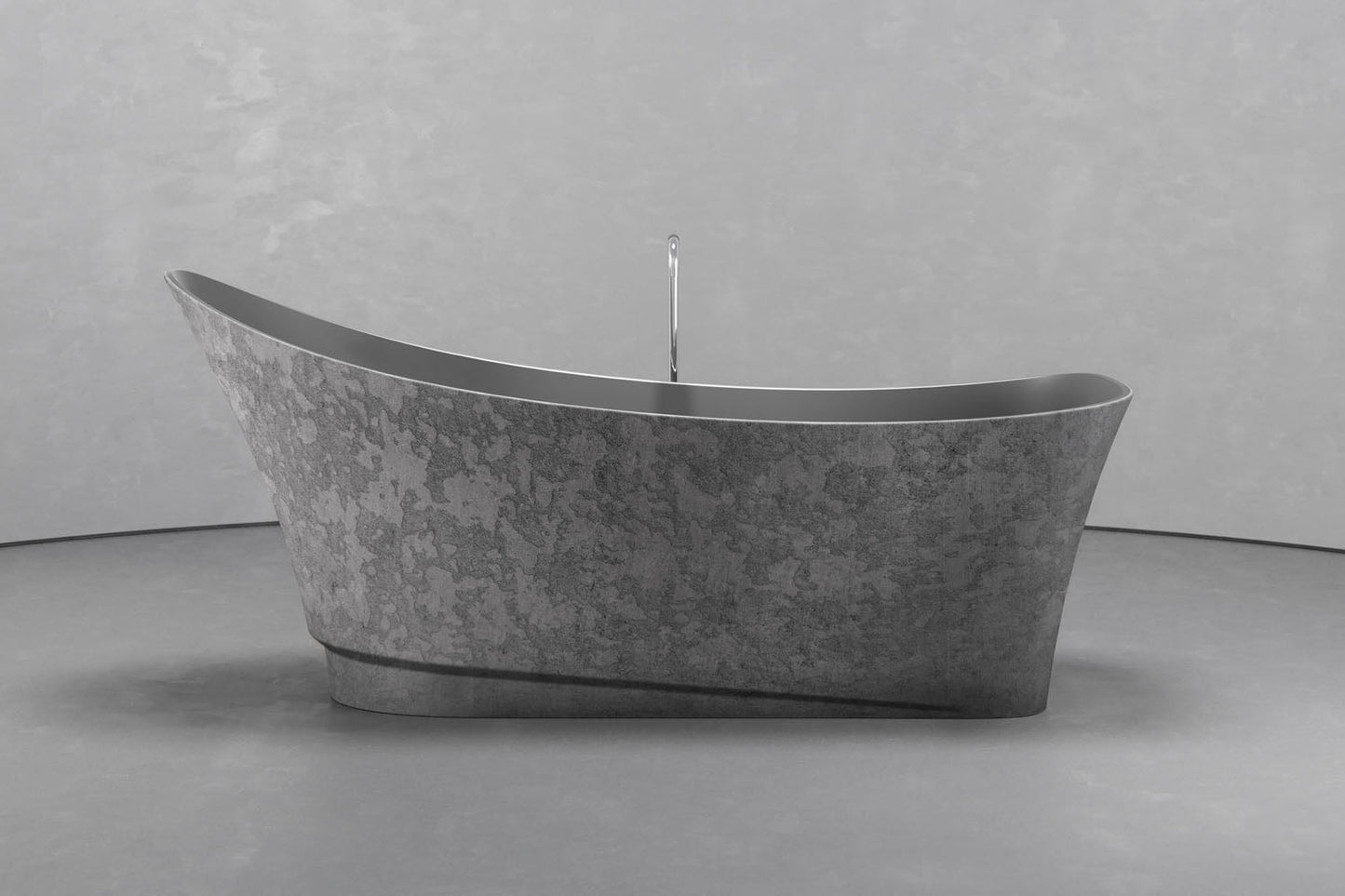 Freestanding boat shape bathtub