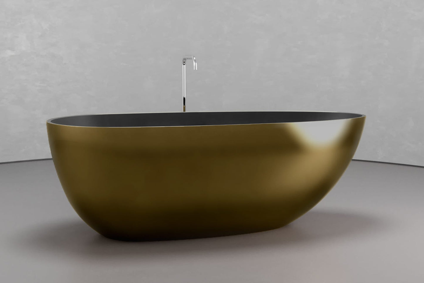 Freestanding egg shape bathtub