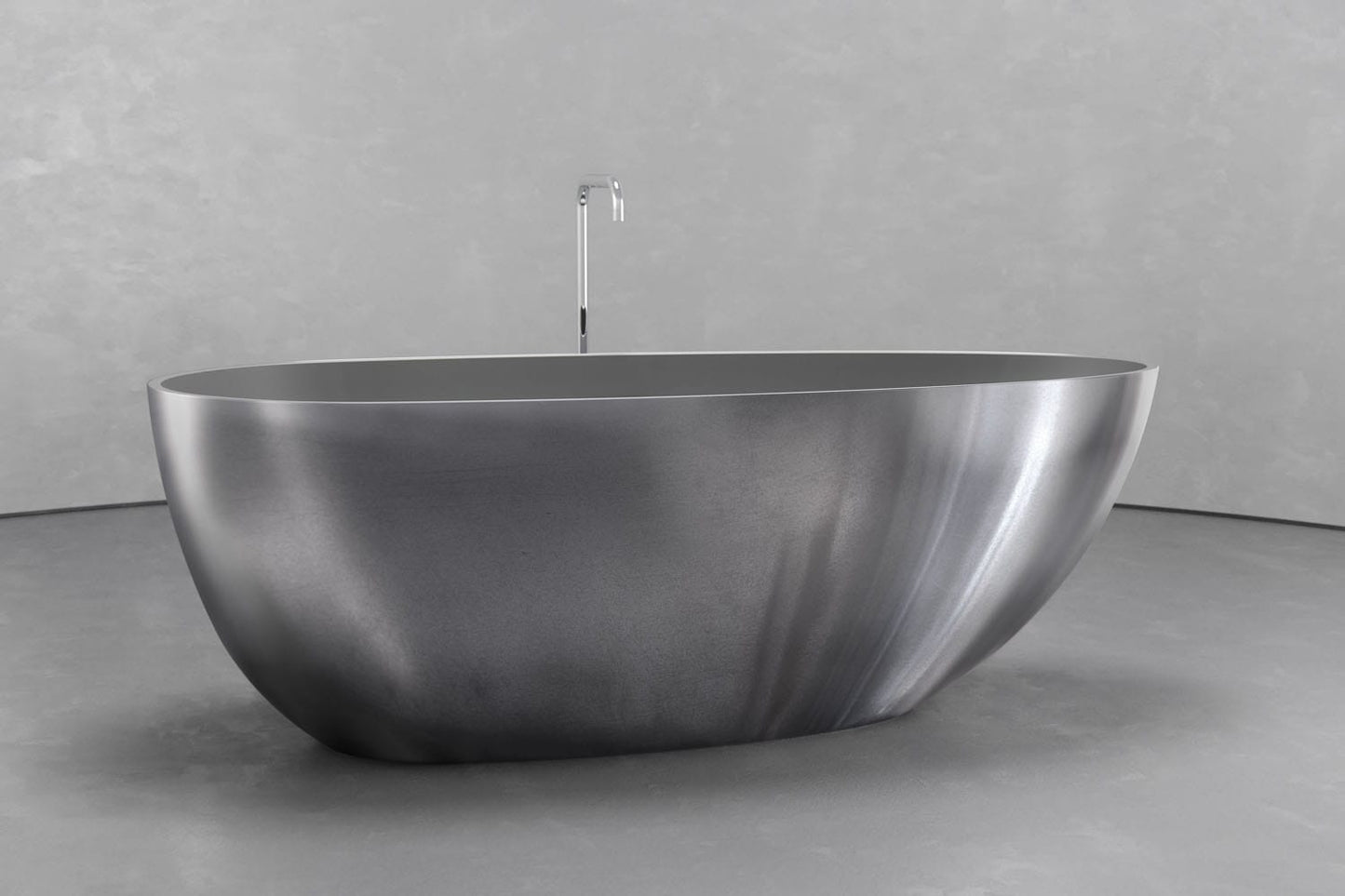 Freestanding egg shape bathtub