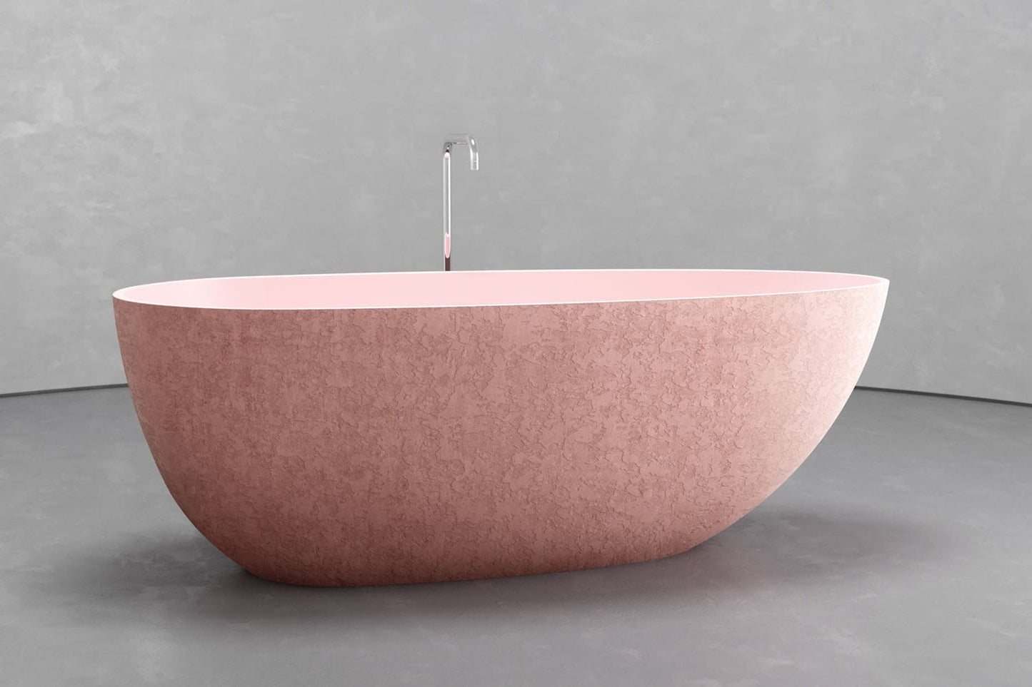 Freestanding egg shape bathtub