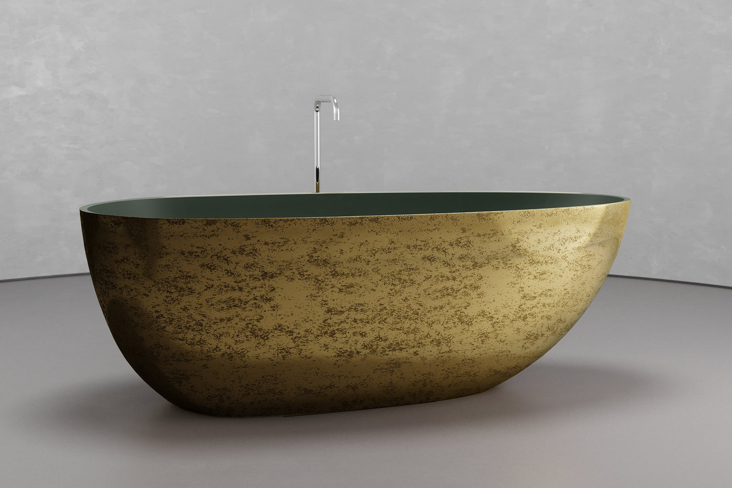 Freestanding egg shape bathtub