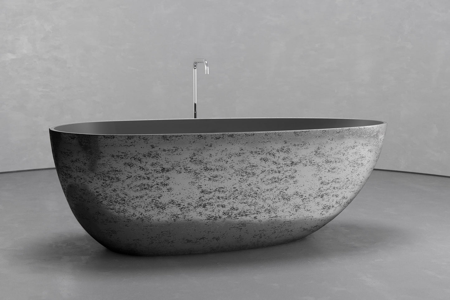 Freestanding egg shape bathtub