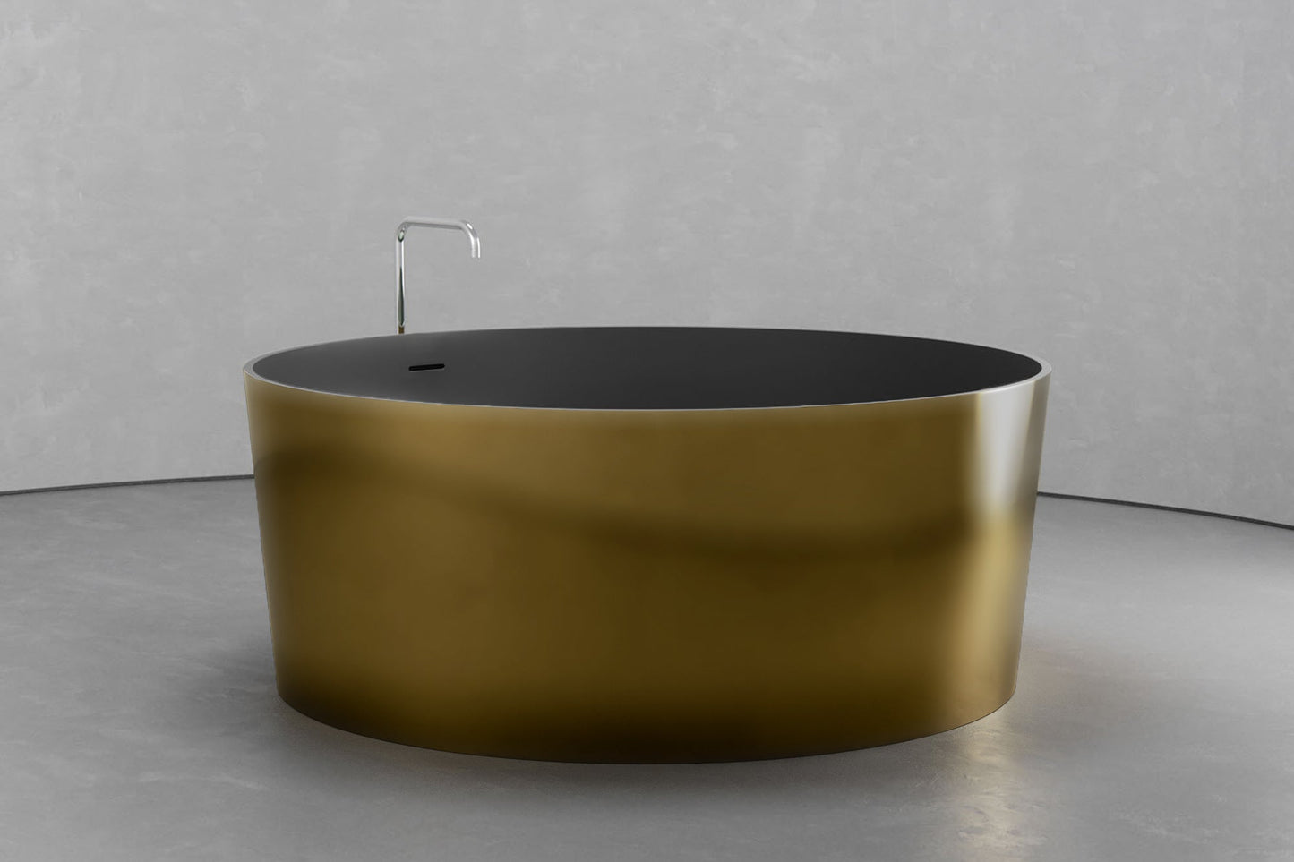 Freestanding round soaking tub