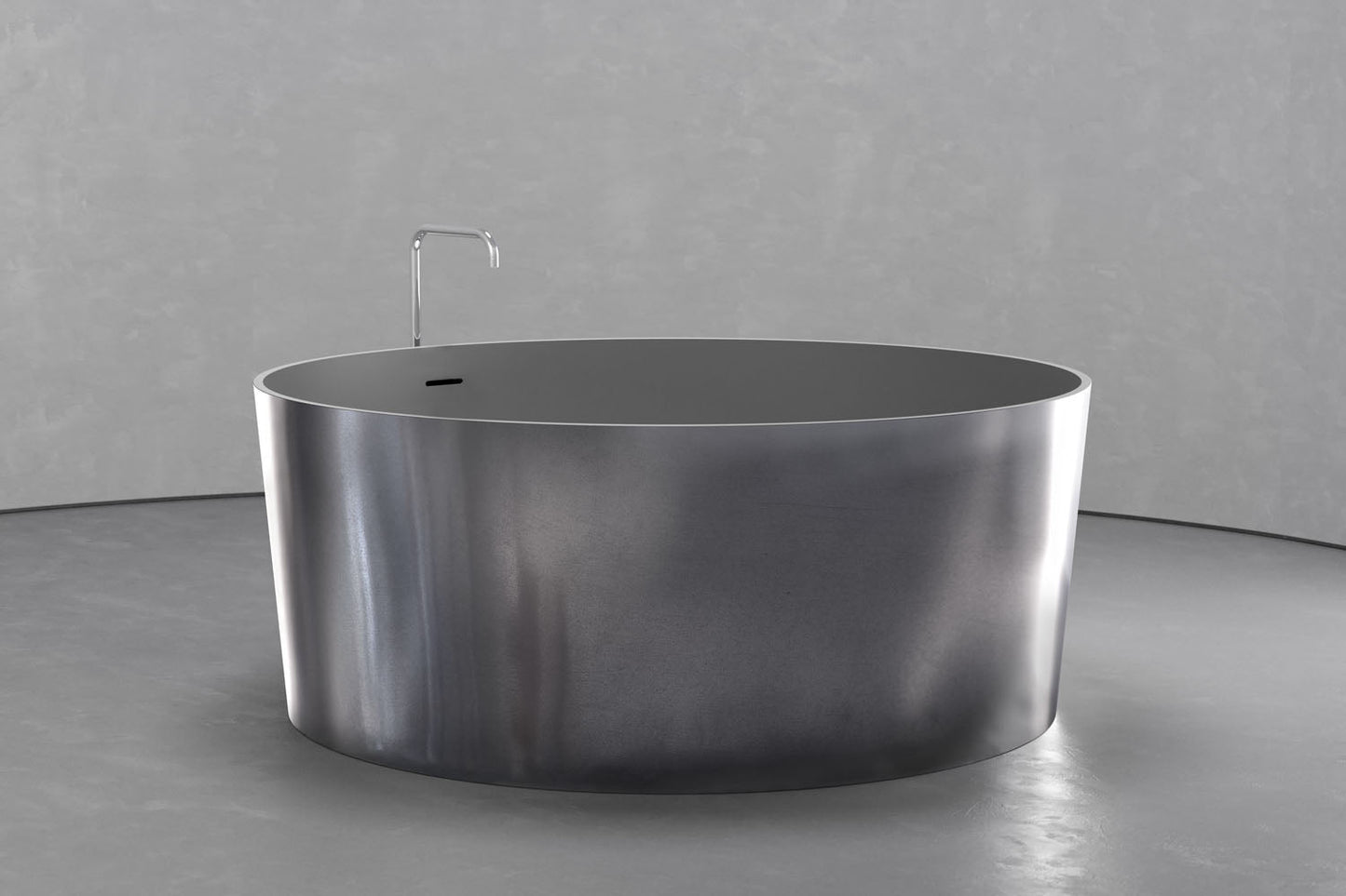 Freestanding round soaking tub