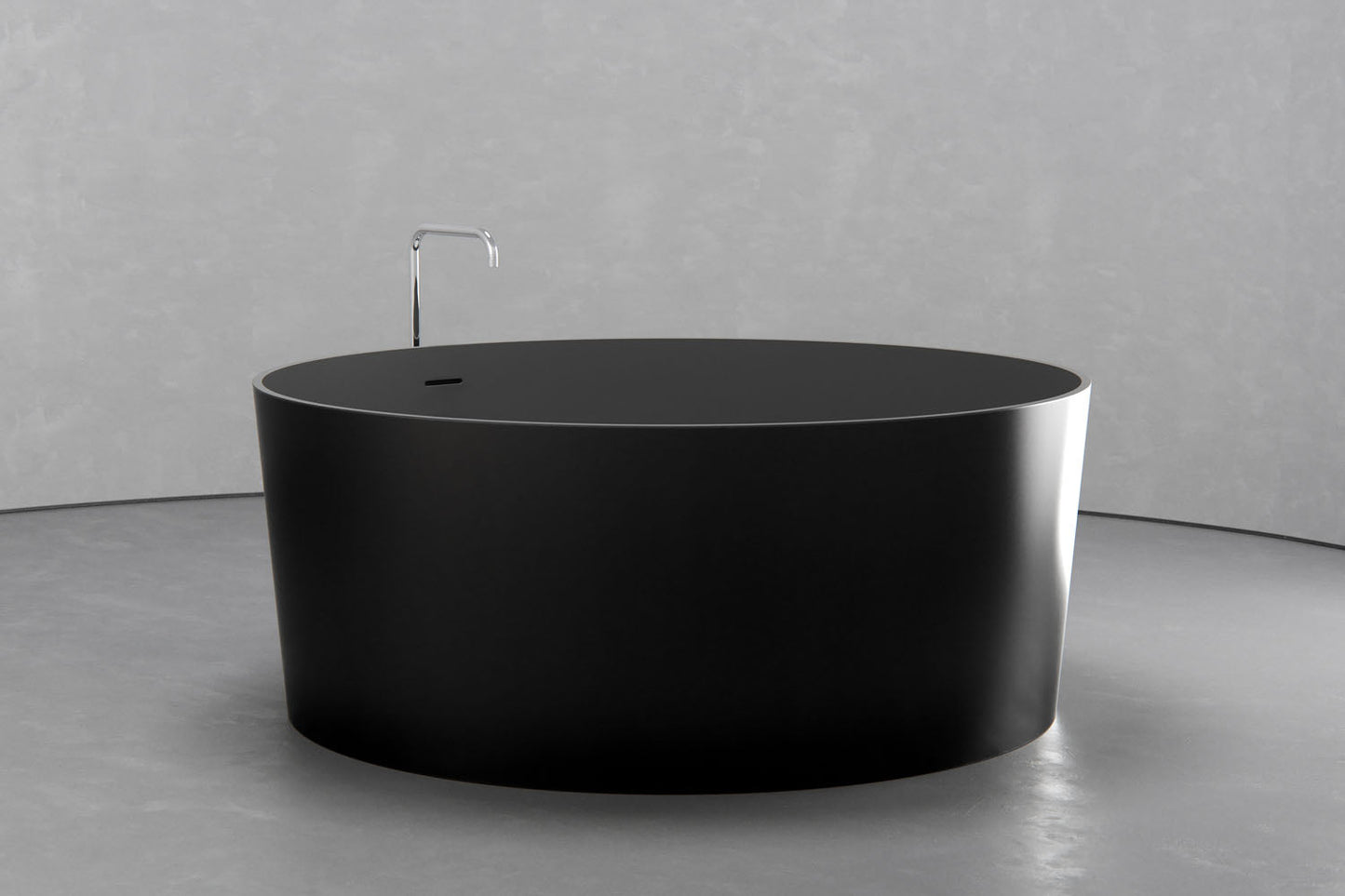 Freestanding round soaking tub