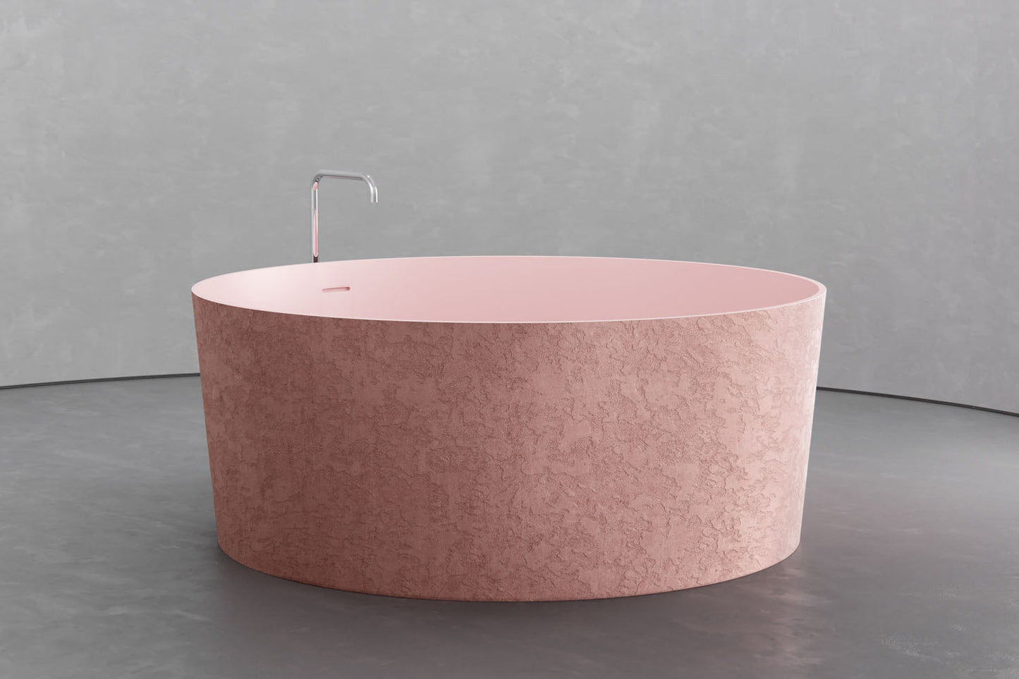 Freestanding round soaking tub