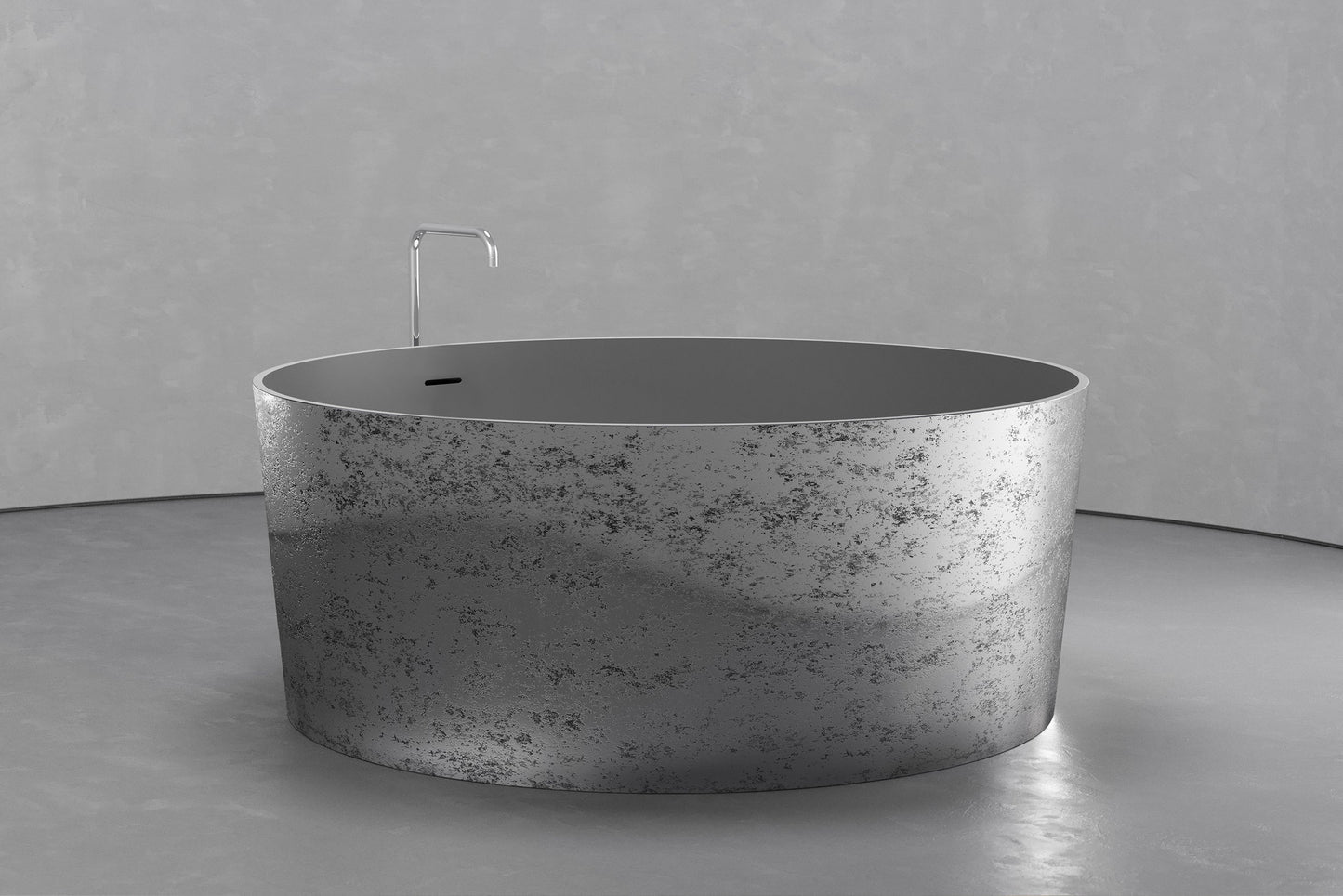 Freestanding round soaking tub