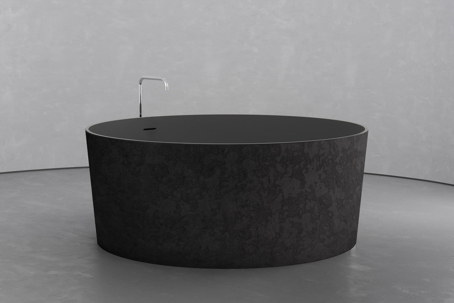 Freestanding round soaking tub