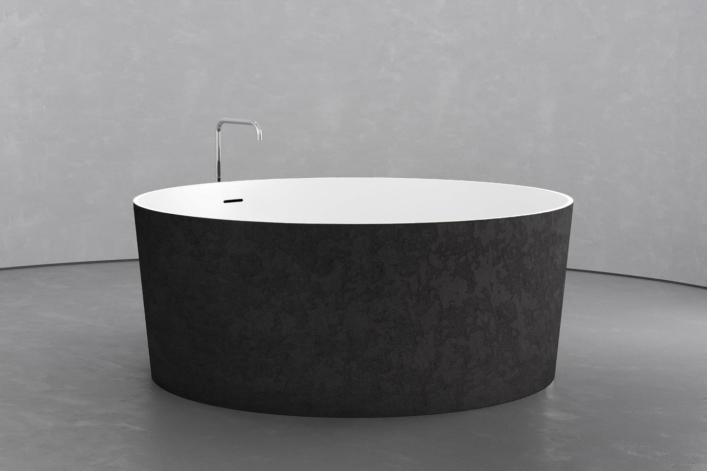 Freestanding round soaking tub