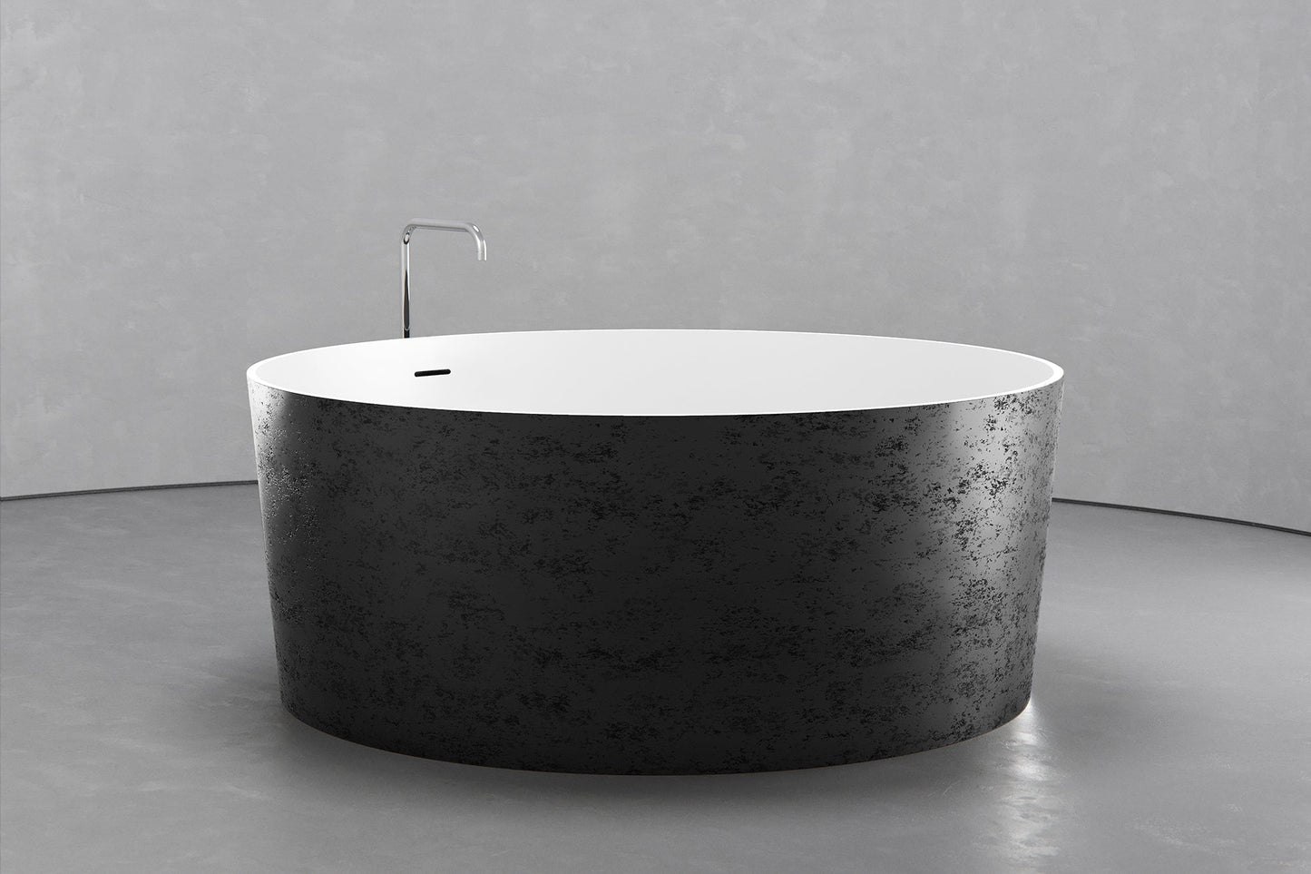 Freestanding round soaking tub