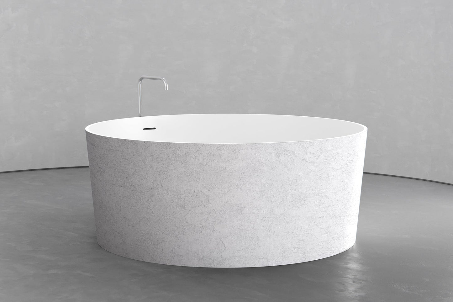 Freestanding round soaking tub