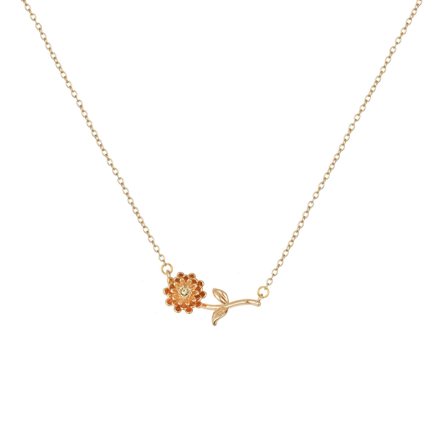 December Birth Flower 3D Pendant Necklace