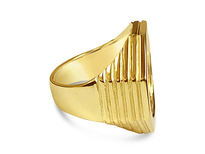 Fancy Solid White/Yellow/Rose Gold Handmade Coin Ring , 1/4oz Coin ,