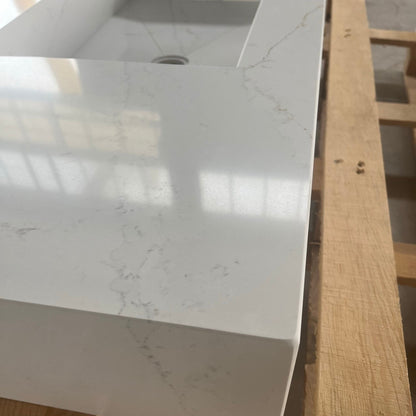 Handcrafted Silestone Quartz Sink - Polished Ethereal Glow Finish