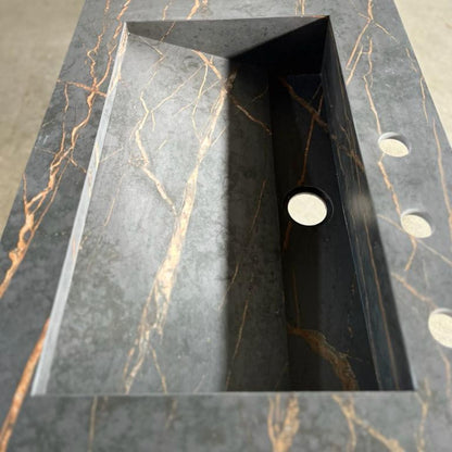 Dekton Laurent Engineered Porcelain Double Basin Sink - Handcrafted
