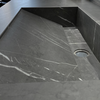 Engineered Stone Kitchen Sink Infinity Pietra Grey Handcrafted