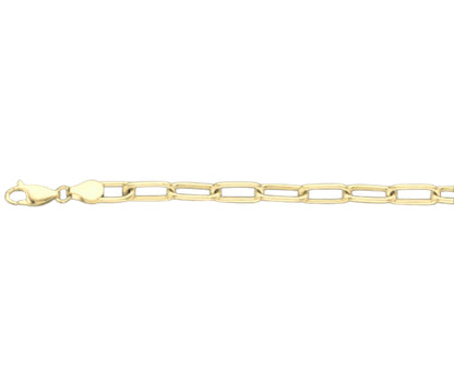 Paperclip Solid White/Yellow/Rose Gold Handmade Bracelet , 6mm, 6.5-10 Inch