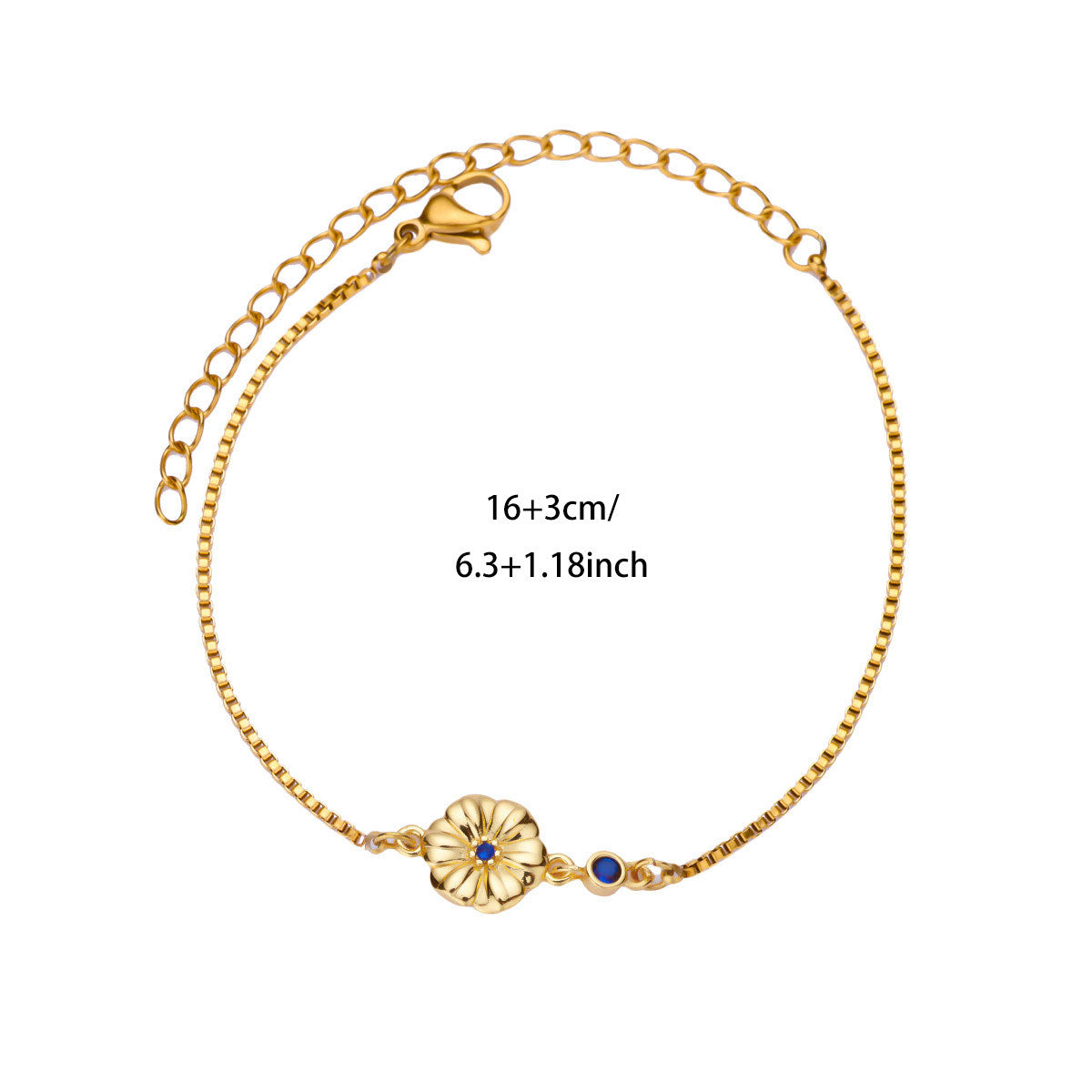 18 Gold December Birth Flower Bracelet