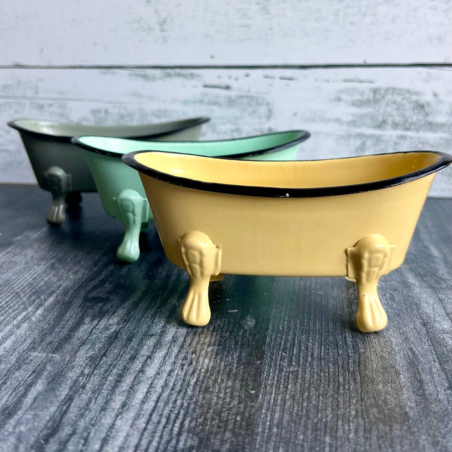 Bathtub Soap Dish Variety Pack- Yellow, Mint Green, Gray