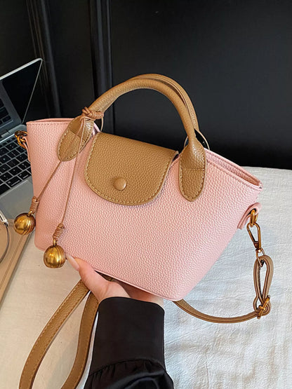 Top Handle Leather Crossbody Bag