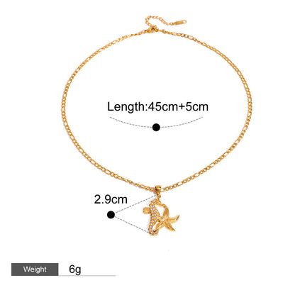 18K gold geometric shape with texture design high-end unique necklace