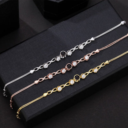 Customized Infinity Symbol Photo Projection Bracelet