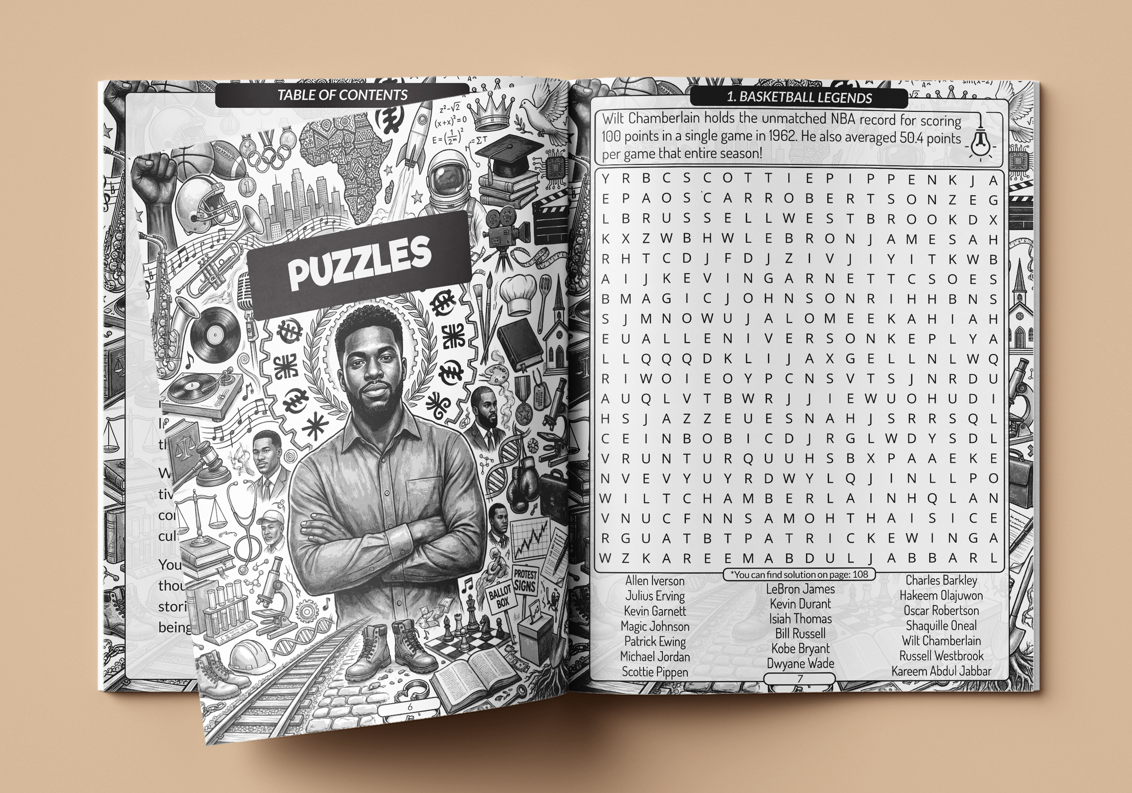 Black Men Word Search