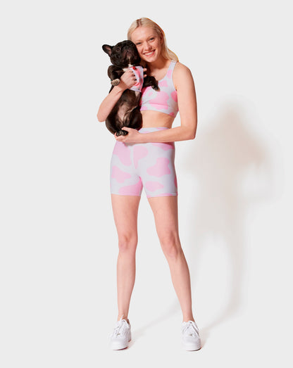 Pink Moo'd Biker Shorts