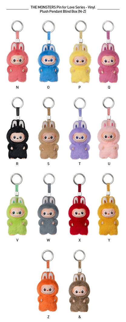 Pop Mart Labubu Pin for Love Series Blind Box (N-Z) Blue