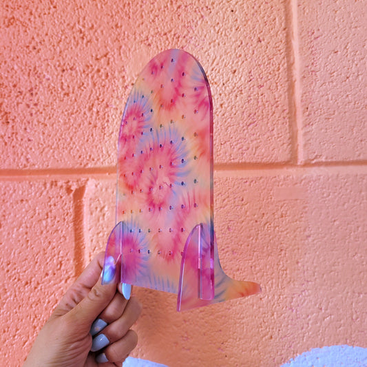 Tye-Dye Rainbow Earring Display