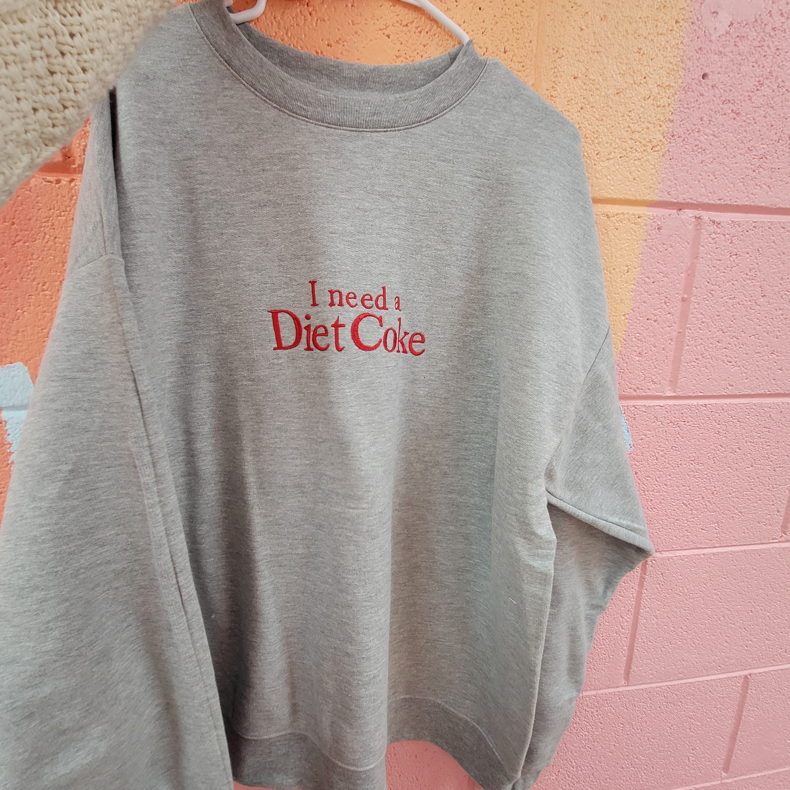 "I Need a Diet Coke" - Embroidered Top