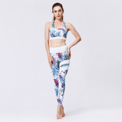 💪 Seamless 2-Piece Yoga Set – High-Waist Leggings & Crop Top
