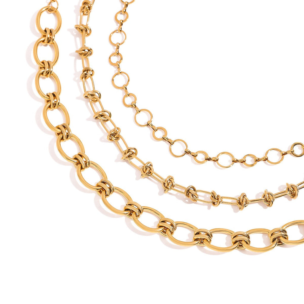 18K gold chain design simple and elegant necklace