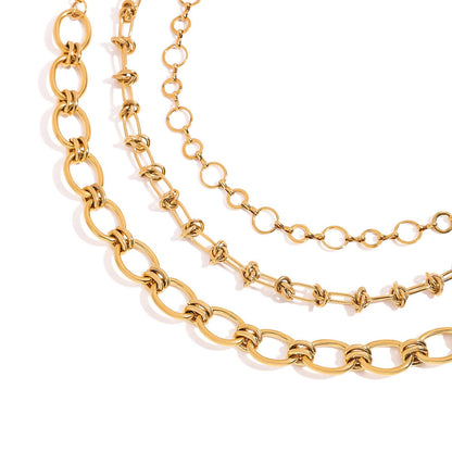 18K gold chain design simple and elegant necklace