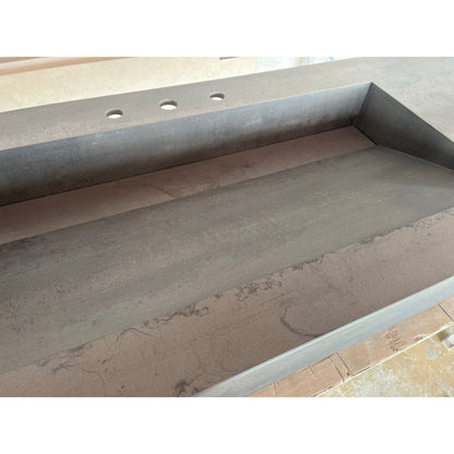 Metal Dark Engineered Porcelain Handcrafted Kitchen Bathroom Sink - Natural Stone Look