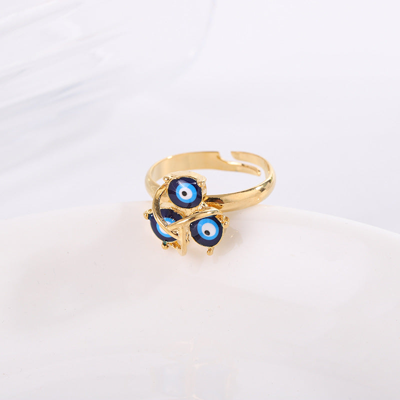 Evil Eye Necklace, Earrings and Ring Set