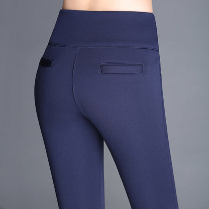 High Waist Velvet Padded Leggings for Women