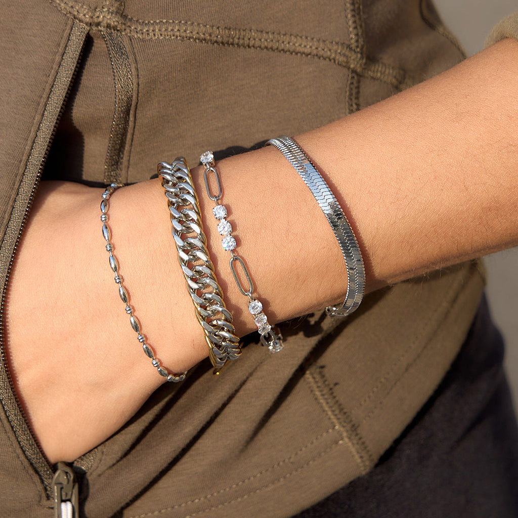 Stainless Steel Cuban Chain Bracelet