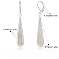 18K gold teardrop metal earrings