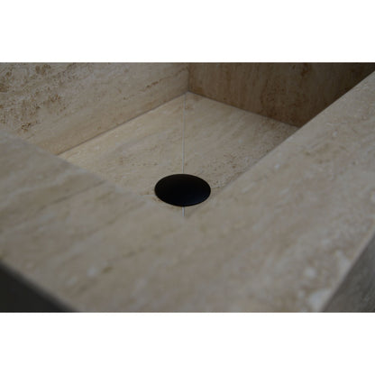 Travertine Bathroom Sink Handcrafted - Custom Artisanal Design