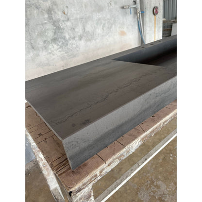 Metal Dark Engineered Porcelain Handcrafted Kitchen Bathroom Sink - Natural Stone Look