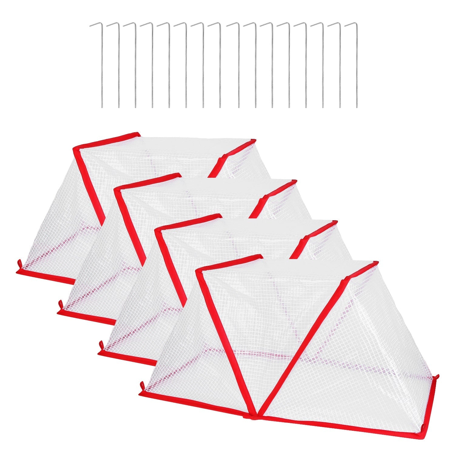 4Pack 31.50×12.99×13.39in Garden Row Accelerator Plants Covers Plant Net Cage Guard Greenhouse Covers Protect Seedling Fruit Vegetable Rows From Frost