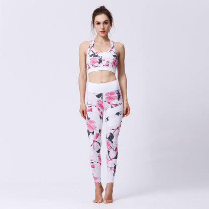 💪 Seamless 2-Piece Yoga Set – High-Waist Leggings & Crop Top