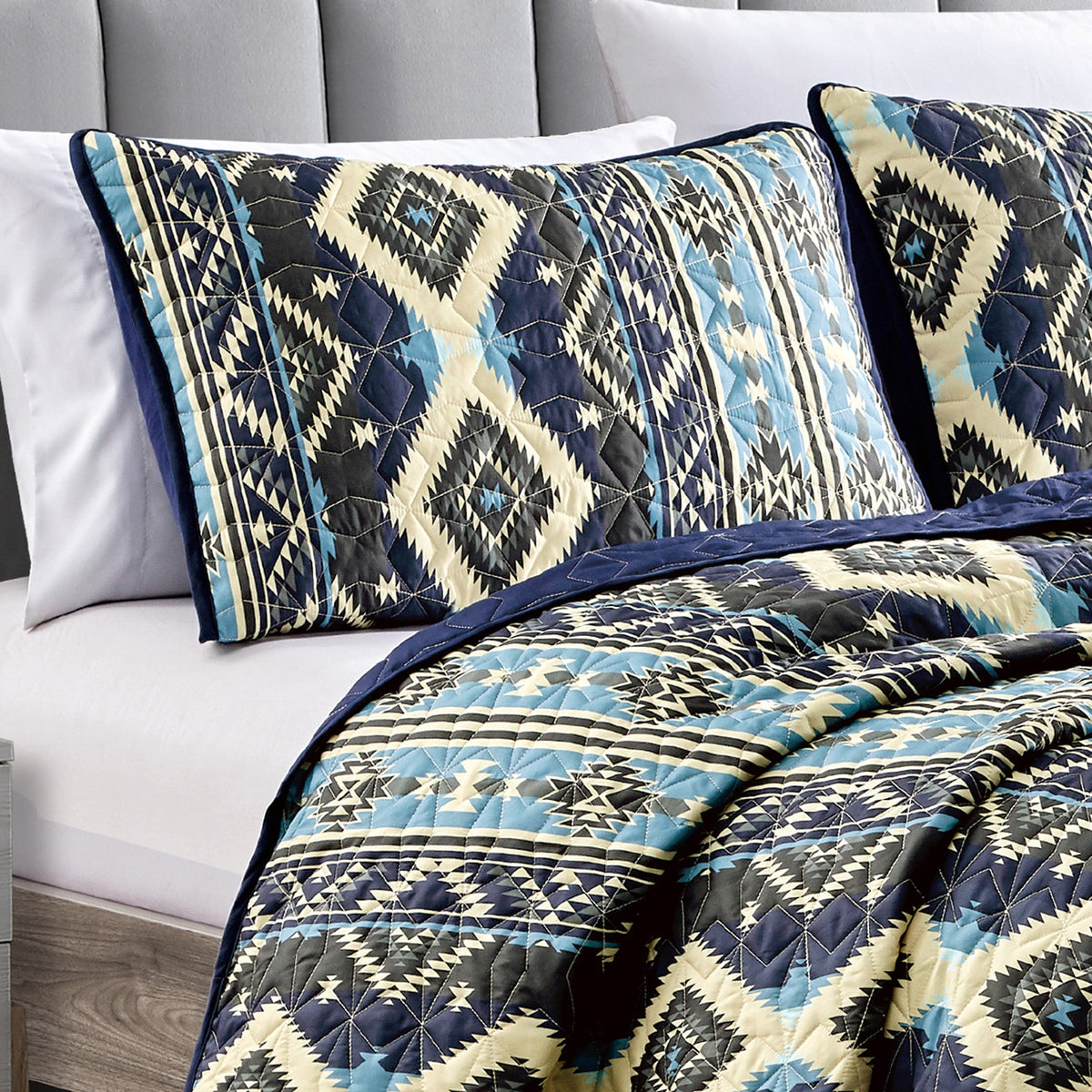 Closeout - 3 Piece Boho Style Print Bedspread Set King & Queen Size for Bedroom